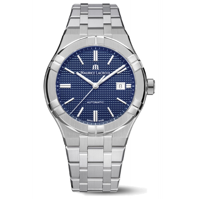 Maurice Lacroix Aikon Automatic ∅42 mm - 20 ATM, Esfera azul, brazalete de acero