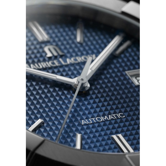 Maurice Lacroix Aikon Automatic ∅42 mm - 20 ATM, Esfera azul, brazalete de acero
