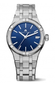 Maurice Lacroix Aikon Quartz ∅35 mm - 10 ATM, Esfera azul, brazalete de acero