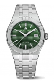 Maurice Lacroix Aikon Automatic Date ∅39 mm - 20 ATM, Esfera verde, brazalete de acero
