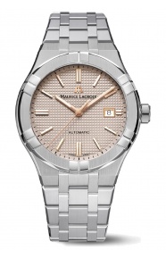 Maurice Lacroix Aikon Automatic Date ∅42 mm - 20 ATM, Esfera crudo, brazalete de acero