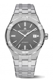 Maurice Lacroix Aikon Automatic Date ∅42 mm - 20 ATM, Esfera gris, brazalete de acero