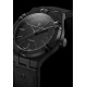 Maurice Lacroix Aikon Automatic Date ∅42 mm - 20 ATM, Esfera negra PVD negro, brazalete de piel negra
