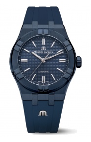 Maurice Lacroix Aikon Automatic ∅39 mm - 20 ATM, Esfera azul, correa de caucho azul, blue PVD limited edition