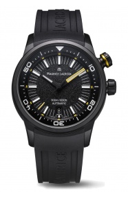 Maurice Lacroix Pontos S Diver ∅42 mm - 30 ATM, Esfera negra, brazalete de caucho negro, edición especial