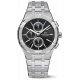 Maurice Lacroix Aikon Quartz Chronograph ∅42 mm - 10 ATM, Esfera negra, brazalete de acero