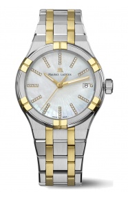 Maurice Lacroix Aikon Quartz ∅35 mm - 10 ATM, Esfera nácar, brazalete de acero, duotone - 10 ATM, bicolor PVD oro amarillo