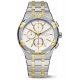 Maurice Lacroix Aikon Quartz Chronograph ∅42 mm - 10 ATM, Esfera blanca, brazalete de bicolor PVD oro amarilo, duotone - 10 ATM