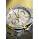Maurice Lacroix Aikon Quartz Chronograph ∅42 mm - 10 ATM, Esfera blanca, brazalete de bicolor PVD oro amarilo, duotone - 10 ATM