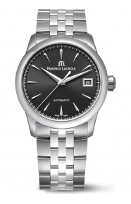 Maurice Lacroix 1975 Automatic ∅36 mm - 10 ATM, Esfera negra, brazalete de acero