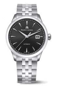 Maurice Lacroix 1975 Automatic ∅40 mm - 10 ATM, Esfera negra, brazalete de acero