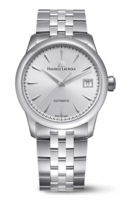 Maurice Lacroix 1975 Automatic ∅36 mm - 10 ATM, Esfera plateada, brazalete de acero