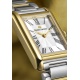 Maurice Lacroix Fiaba Square 24 x 34 mm - 5 ATM, Esfera plateada, brazalete de acero, caja PVD oro amarillo, PVD oro amarillo