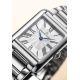 Maurice Lacroix Fiaba Square 24 x 34 mm - 5 ATM, Esfera plateada, brazalete de acero, caja acero