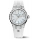 Maurice Lacroix Aikon Quartz Date ∅35 mm - 10 ATM, Esfera madre perla, brazalete de caucho blanco