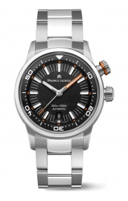 Maurice Lacroix Pontos S Diver ∅42 mm - 30 ATM, Esfera negra, brazalete de acero