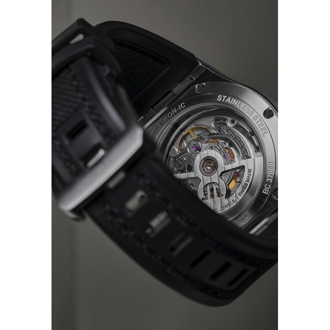 Maurice Lacroix Aikonic Master Triple Retrograde ∅43 mm - 10 ATM, Esfera antracita, correa de caucho negro