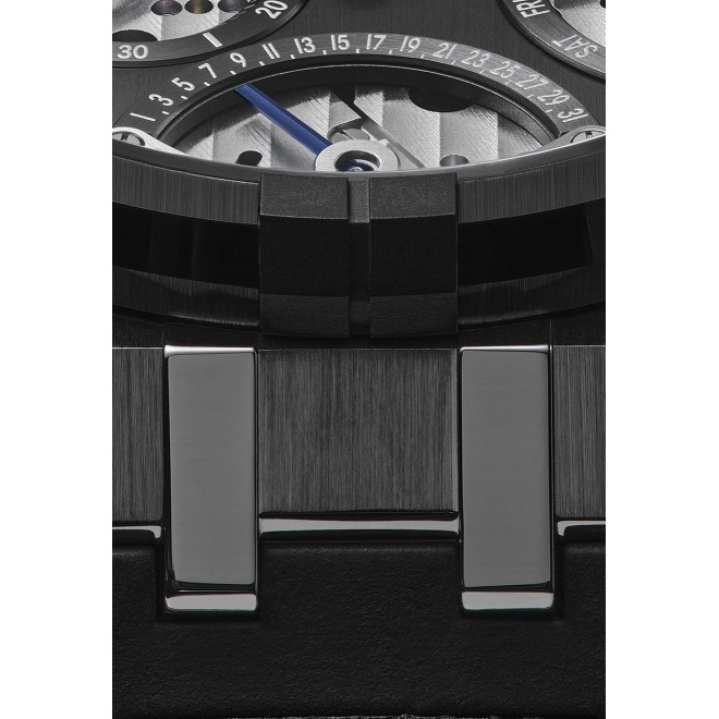 Maurice Lacroix Aikonic Master Triple Retrograde ∅43 mm - 10 ATM, Esfera antracita, correa de caucho negro