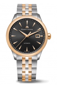Maurice Lacroix 1975 Automatic Duotone ∅40 mm - 10 ATM, Esfera negra, brazalete de acero bicolor
