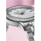 Maurice Lacroix 1975 Quartz ∅33 mm - 10 ATM, Esfera nácar blanco, brazalete de acero, diamantes, bisel de diamantes