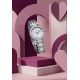 Maurice Lacroix 1975 Quartz ∅33 mm - 10 ATM, Esfera nácar blanco, brazalete de acero, diamantes, bisel de diamantes