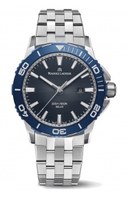 Maurice Lacroix Pontos S Diver Solar ∅42 mm - 20 ATM, Esfera azul, brazalete de acero