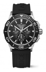 Maurice Lacroix Pontos S Diver Chrono Solar ∅42 mm - 20 ATM, Esfera negra, correa de caucho negro