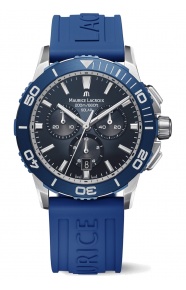 Maurice Lacroix Pontos S Diver Chrono Solar ∅42 mm - 20 ATM, Esfera azul, correa de caucho azul