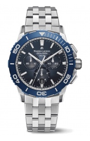 Maurice Lacroix Pontos S Diver Chrono Solar ∅42 mm - 20 ATM, Esfera azul, brazalete de acero