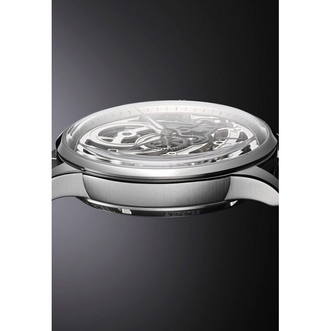 Maurice Lacroix 1975 Master Skeleton ∅43 mm - 5 ATM, Esfera gris, correa de piel negra