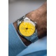 Oris Big Crown Pointer Date ∅40 mm - 5 ATM, Esfera amarilla, brazalete de acero