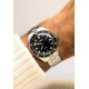 Oris Divers Date ∅39 mm - 20 ATM, Esfera negra, brazalete de acero, correa adicional de caucho negro