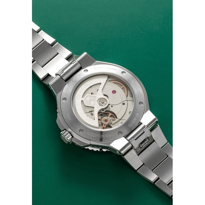 Oris Aquis Date Calibre 400 ∅43,5 mm - 30 ATM, Esfera verde, brazalete de acero
