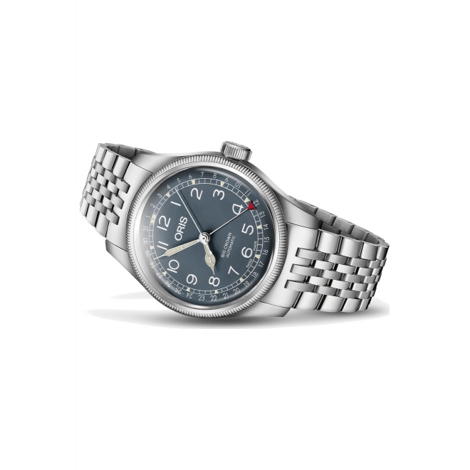 Oris Big Crown Pointer Date ∅40 mm - 5 ATM, Esfera azul, brazalete de acero