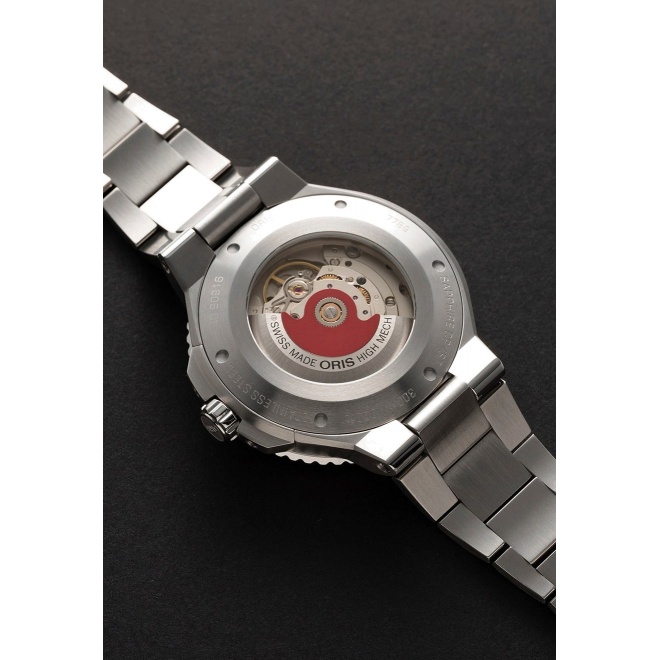Oris Aquis Date ∅43,5 mm - 30 ATM, Esfera negra, brazalete de acero