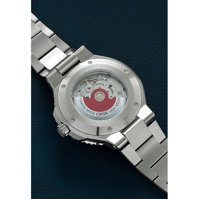 Oris Aquis Date ∅41,5 mm - 30 ATM, Esfera azul, brazalete de acero