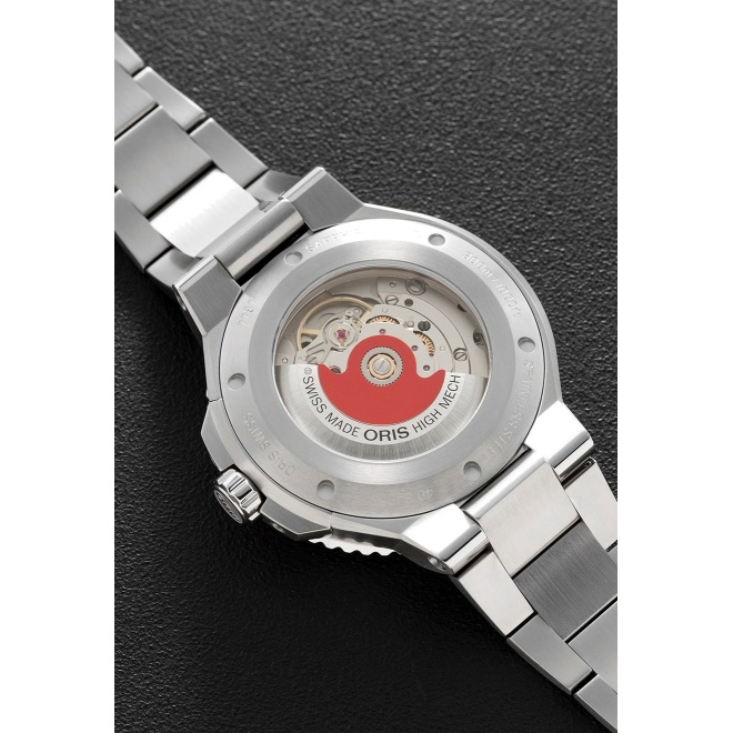 Oris Aquis Date ∅41,5 mm - 30 ATM, Esfera negra, brazalete de acero