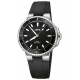 Oris Aquis Date ∅36,5 mm - 30 ATM, Esfera negra, correa de caucho negra