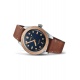 Oris Divers Sixty‑Five ∅40 mm - 10 ATM, Esfera azul, correa de piel marrón
