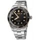 Oris Divers Sixty‑Five ∅40 mm - 10 ATM, Esfera negra, brazalete de acero