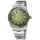 Oris Divers Sixty‑Five Date ∅40 mm - 10 ATM, Esfera verde, brazalete de acero
