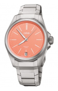 Oris ProPilot X Calibre 400 Date ∅39 mm - 10 ATM, Esfera rosa, brazalete de titanio
