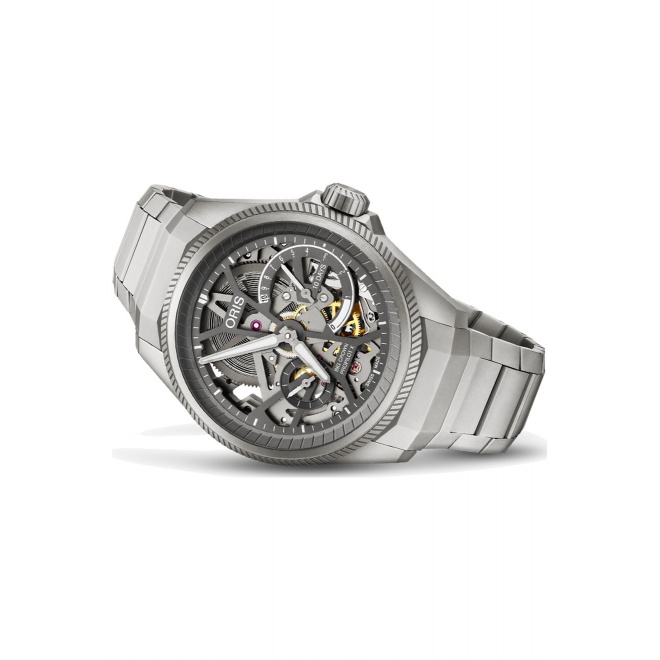 Oris ProPilot X Calibre 115 ∅44 mm - 10 ATM, Esfera gris, brazalete de titanio