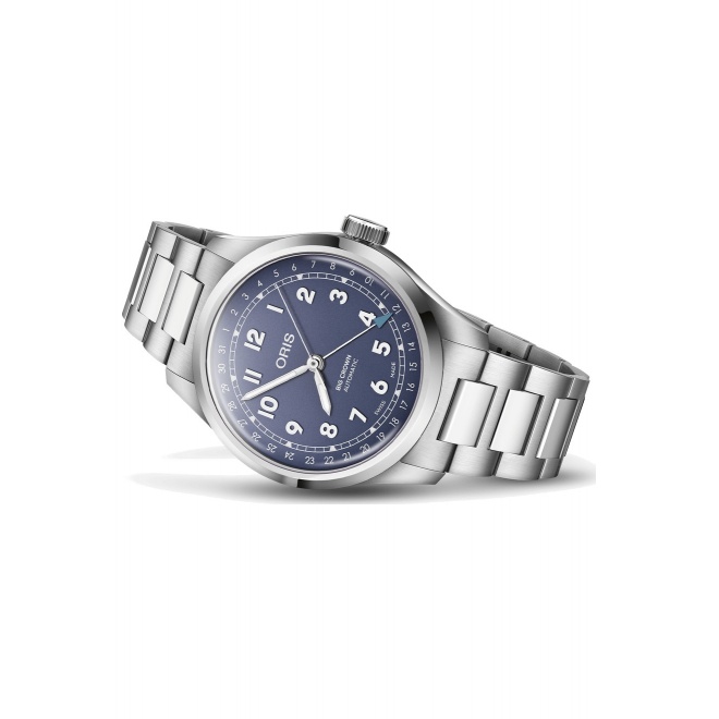 Oris Big Crown Pointer Date ∅40 mm - 5 ATM, Esfera morada, brazalete de acero