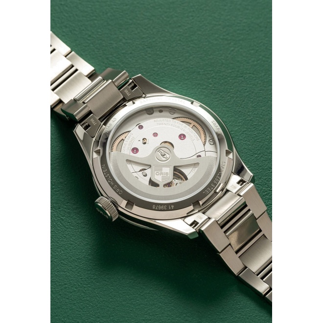 Oris Big Crown Pointer Date Calibre 403 ∅40 mm - 5 ATM, Esfera roja, brazalete de acero