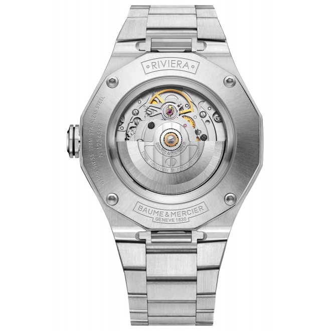 Baume & Mercier Riviera 10829 Automático ∅42 mm - 10 ATM, Esfera blanca, brazalete de acero