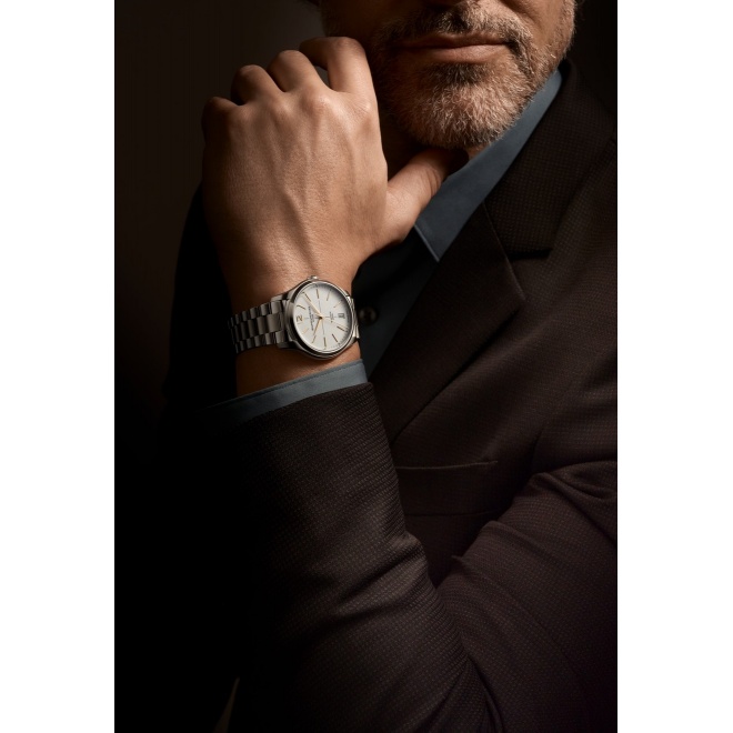 Baume & Mercier Clifton 10793 Automático ∅39 mm - 5 ATM, Esfera blanco roto, brazalete de acero
