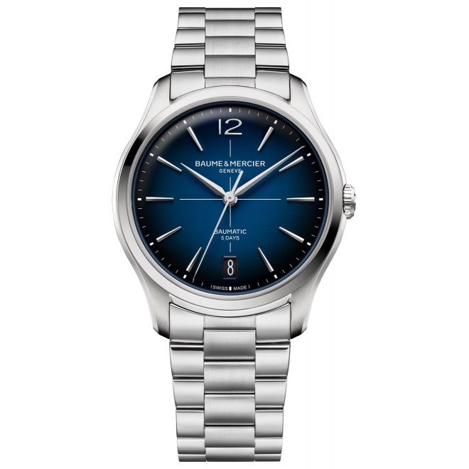 Baume & Mercier Clifton 10792 Automático ∅39 mm - 5 ATM, Esfera azul, brazalete de acero