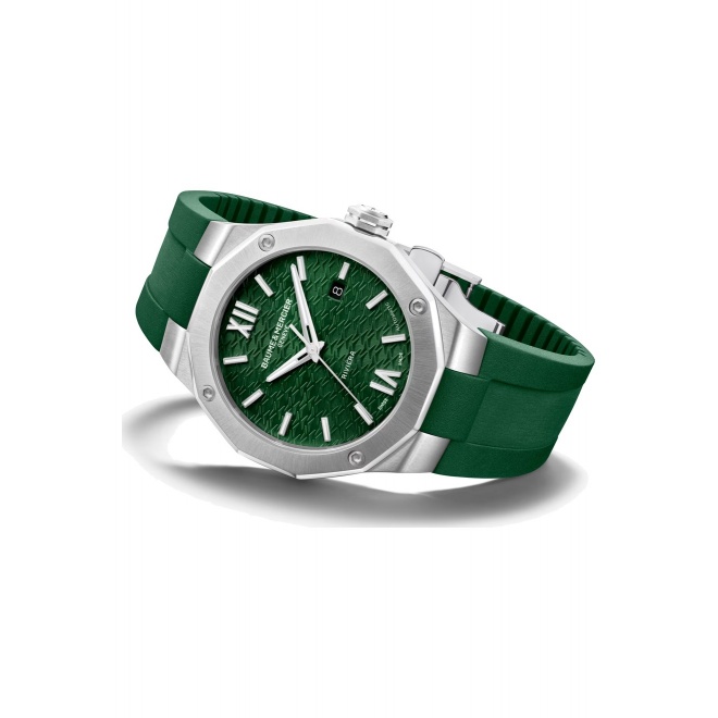 Baume & Mercier Riviera 10618 Automático ∅42 mm - 10 ATM, Esfera verde, correa de caucho verde