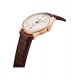 Baume & Mercier Clifton 10802 Automático ∅39 mm - 5 ATM, Esfera blanco roto, correa marrón, caja oro rosa 18kt